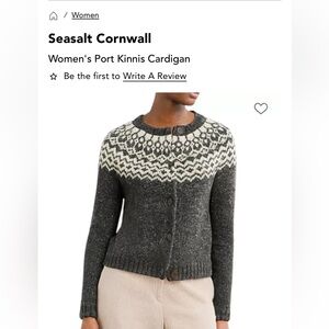Seasalt Cornwall Nordic Pattern Button-Up Cardigan size M